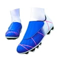 thumbnail image 2 of ZHOGXU Big Kids Boys Girls Sneakers Non Slip Flat Sole Patchwork Comfortable Football Shoes For Training Outdoor Activities,Blue1,9.5-10 Years, 2 of 9
