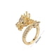 thumbnail image 3 of Exquisito Anillo de Suerte de Zirconia Ajustable Abierto, 3 of 9