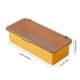 thumbnail image 3 of Caja de almacenamiento transparente con tapa abatible y orificios de drenaje, organizador de cubiertos para palillos, cucharas, cuchillos y tenedores, apilable para encimera., 3 of 6