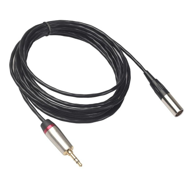 Cable de micrófono balanceado XLR a 1/8 "de , adaptador XLR de 3,5 mm a , audio estéreo XLR a miniconector, para computadora, cám 3m