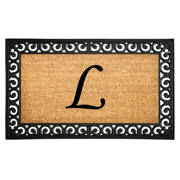 Calloway Mills Gabriel Monogram Doormat, 18" x 30" (Letter L)
