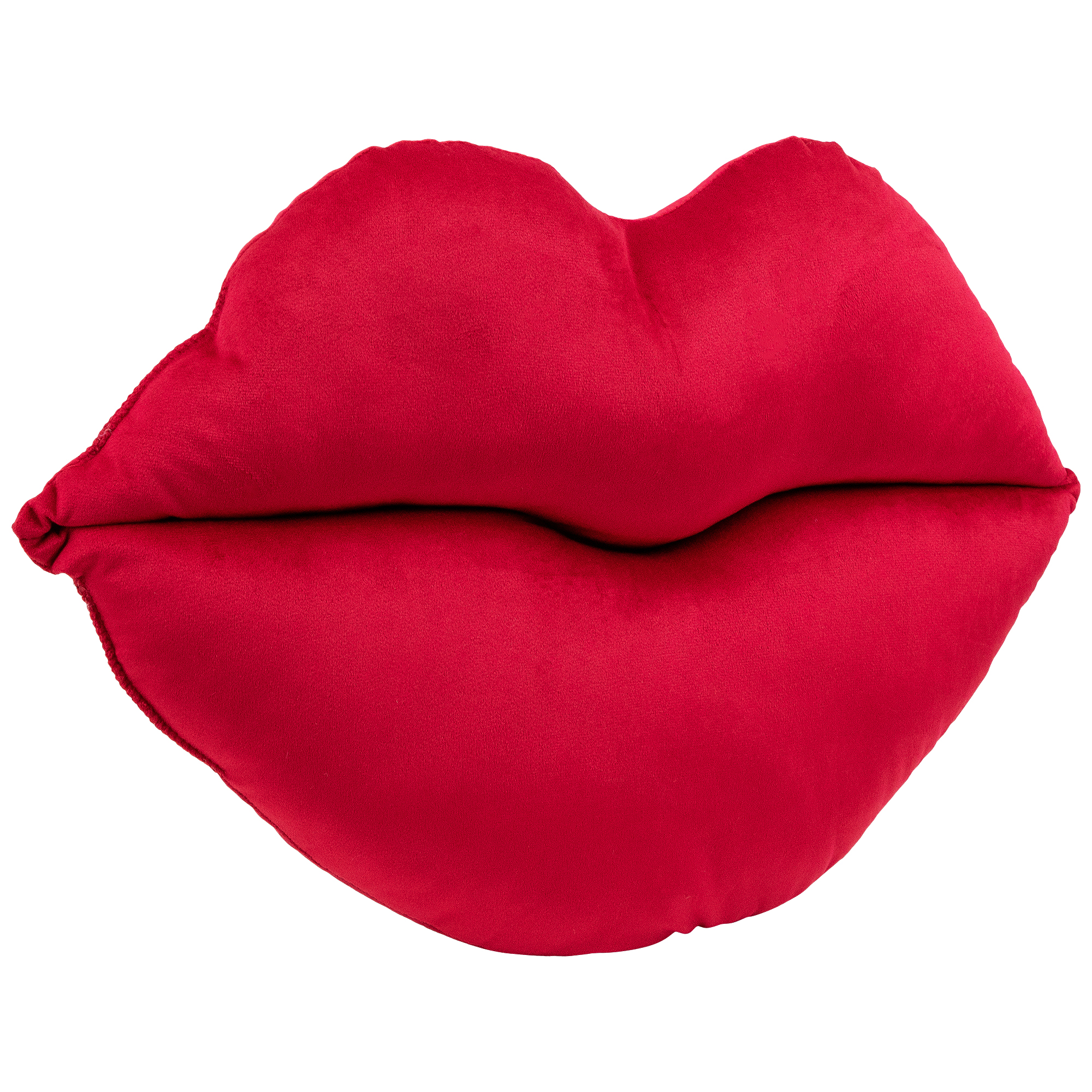 Lip-Shaped Cotton Throw Pillows - 16" x 24" - Ruby Red - Set of 2
