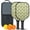 Pioneer Flower Floral, variant on Pickleball Paddles Set,Pioneer Flower Floral Print Pattern Fiberglass Surface Pickleball Racket Set with 2 Indoor Outdoor Pickleball Balls and Pickleball Bag,Pickle-ball Equipment
