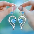thumbnail image 5 of Boucles d'Oreilles Élégantes Pendantes pour Femmes en Acier Inoxydable Rondes, 5 of 5