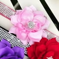 thumbnail image 5 of Didog Big Flower Studded Rhinestone Diamante Crystal Suede Leather Dog Collar for Girls Bling Puppy Necklace, 5 of 8