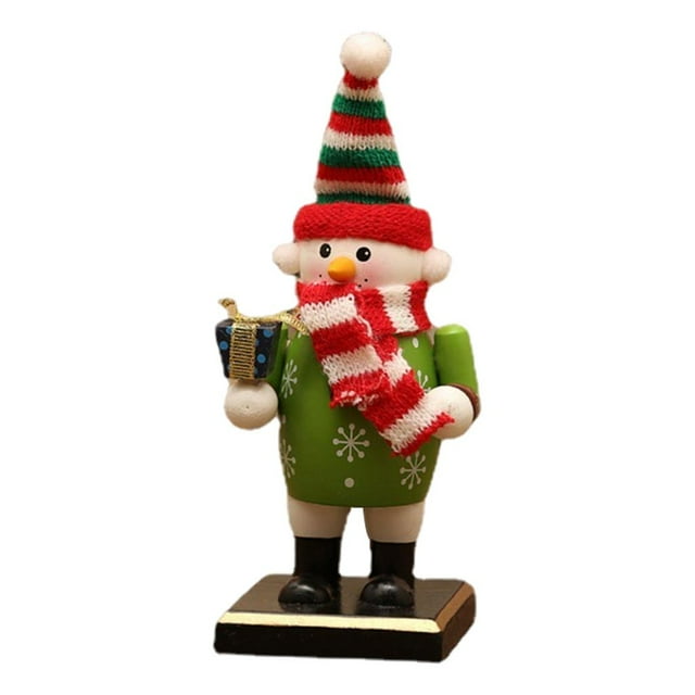 16cm Nutcracker Puppet Toys Shelves Tables Decor Snowman