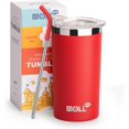 thumbnail image 1 of WQLPP-Gobelet pour Enfants avec Paille-12 oz Gobelet en Acier Inoxydable à Double Paroi Isolée sous Vide avec Couvercles Tasse à Café Réutilisable pour Femmes et Filles (Rouge Canard), 1 of 4