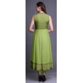thumbnail image 4 of Bimba Kurtis Indiennes Vert Pâle à Feuilles pour Femmes, Anarkali Prêt-à-Porter Uni, Robe Imprimée Kurti Indienne Grande, 4 of 6