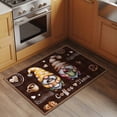 thumbnail image 2 of 2x3 Ft Entryway Area Rug, Farmhouse Coffee Time Kitchen Rug Runner Washable Floor Mat, Vintage Gnomes Desserts Brown Plaid Non Slip Indoor Door Mat Throw Carpet for Bathroom Living Room Bedroom, 2 of 8