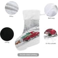 thumbnail image 3 of Coolnut Christmas Stockings 2 Pack Merry Christmas Red Truck Xmas Stockings 17.7 inch Fireplace Hanging Stockings for Family Christmas Decoration, 3 of 6