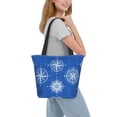 thumbnail image 6 of KLL Tote Bag for Women Compass Print Shopping Grocery Reusable Bags for Office School Shopping Travel, 6 of 6