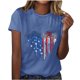 thumbnail image 4 of Camisetas de Manga Corta para las Mujeres, Blusa de Manga Corta de la Moda Del Día de la Independencia Hecha de Poliéster Cómodo para la Primavera Verano, Blusas de Manga Corta para las Mujeres, 4 of 7