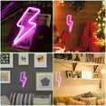 thumbnail image 6 of TECHSHARE Lightning Bolt Neon Signs, LED Lightning Neon Sign for Bedroom(Pink), 6 of 7