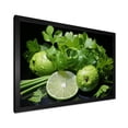 thumbnail image 2 of Designart "Cilantro Splash Herbs V" Floral Framed Wall Art Decor - Traditional Green Herbs Bedroom Framed Canvas Wall Art, 2 of 6