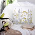 thumbnail image 3 of 24x24 Pillow Covers Set of 2, Yellow Spring Floral Square Throw Pillow Covers for Couch/Sofa/Living Room, Elegant Pastoral Flowers Decorative Soft Pillowcases for Couch Throw Pillows, 3 of 7