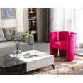 thumbnail image 3 of Guyou Modern Barrel Side Chair, Cute Upholstered Velvet Accent Chair with Back for Living Room Bedroom Children's Room Reception Room, Rose, 3 of 9