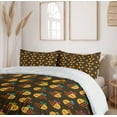 thumbnail image 6 of Ambesonne Cartoon Duvet Cover Sets, Striped Winged Creatures, 2-Queen, Dark Cocoa and Multicolor, 6 of 7