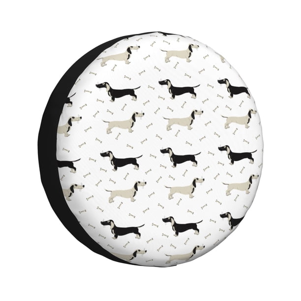 Fotbe Dachshund Dog Funda de Llanta de Repuesto con Estampado, Engrosada, Ajuste Universal para Jeep, Remolque, RV, SUV, Camión-16 inch