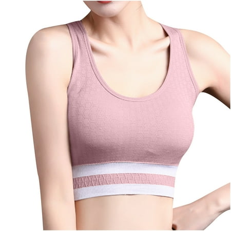 

CYMMPU Women Clothing Women s Summer Shirts Yoga Cami Vest Round Neck Tank Cropped Tank Sleeveless Slim Fit Crop Tops Sexy Bustier Pink
