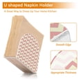 thumbnail image 4 of Napkin Holder Zigzag Pattern Design Thick U Shape Acrylic Non Slip Space Saving for Kitchen, 4 of 9