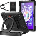 thumbnail image 7 of XYX Case for Lenovo Tab M10 Plus 3rd Gen 10.6 Inch 2022 (Model:TB-125F/TB-128F), 360 Degree Rotating Hand Grip Shockproof Cover with Shoulder Strap, Black, 7 of 7