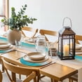 thumbnail image 6 of Orange Aqua Coastal Round 15 Inch Placemats Set of 6, Summer Beach Seaside Nautical HeatResistant Non Slip Place Mats for Dining Table, Wipeable Braided Kitchen Table Mats for Housewarming, 6 of 9