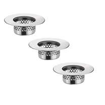 JHEHF Bathroom Sink&Bathtub Drain Filter Strainer Stainless Steel Shower Drain Hair Catcher Bathtub Drain Filter Easy-Clean for Bathroom 3PCS