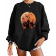 thumbnail image 1 of Pullovers d'Halloween pour Femmes Manches Longues Chandails en Molleton Squelette Drôle Citrouille, 1 of 5