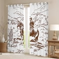 thumbnail image 2 of Western Blackout Curtains,Farmhouse Cowboy Insulated Thermal Curtains,Country Southwest Desert Curtains Drapes,American Wild Cactus Darkening Curtains,Vintage Hand Drawn Window Treatments,38"X54", 2 of 5