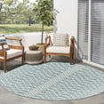 thumbnail image 3 of Nourison Positano 8' x Round Aqua Modern Rug, 3 of 11