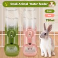 thumbnail image 2 of Dispensador de agua automático para mascotas de 750 ml, práctico dispensador de agua antigoteo para conejos, conejillos de indias y hámsteres para mascotas pequeñas, 2 of 5