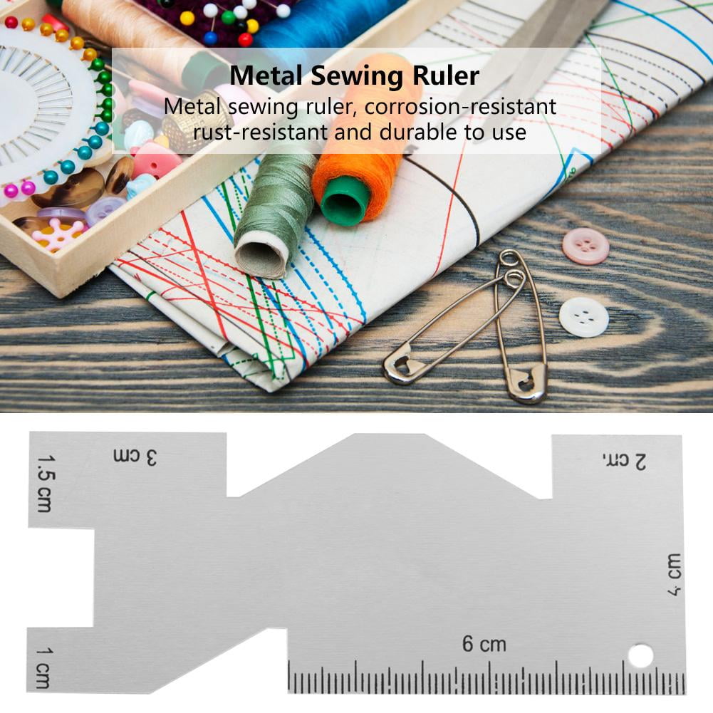 Metal Measuring Gauge Quilting Ruler Template Hand Quilting Sewing Seam Measuring Gauge Professional Sewing Tool Accessory Sewing Ruler