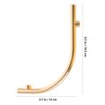 thumbnail image 2 of QUMIIRITY 1Set Golden Iron Curved Lamp Stem with Angle Adjustment for Lamp Replacement Part, 2 of 8