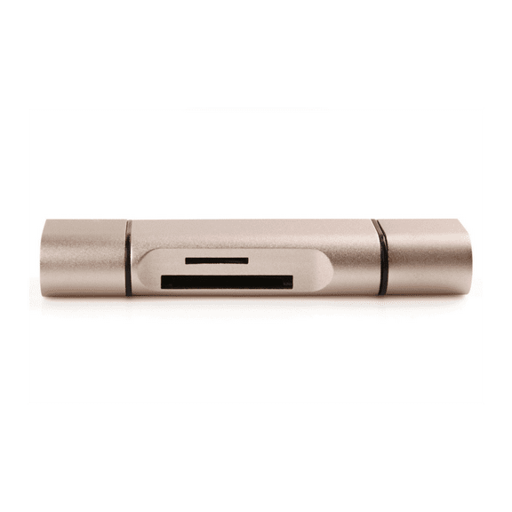 2 in 1 USB 2.0 Hub Port USB 3.1 Type C USB-C TF SD Card Reader For Macbook 12inch(Gold)