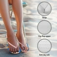 thumbnail image 4 of Psesaysky Self Portrait Printing Flip Flops for Women Big Girls Soft Footbed Comfortable Durable Bathroom Beach Sandals Size 5-9, 4 of 7