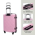 thumbnail image 2 of Luggage Sets 8 Piece with Adjustable Height, Lightweight Hardshell Travel Suitcases with 360° Wheels, 4 Storage Bags, for Men, Women, Pink(20/24/28 Inch), 2 of 7