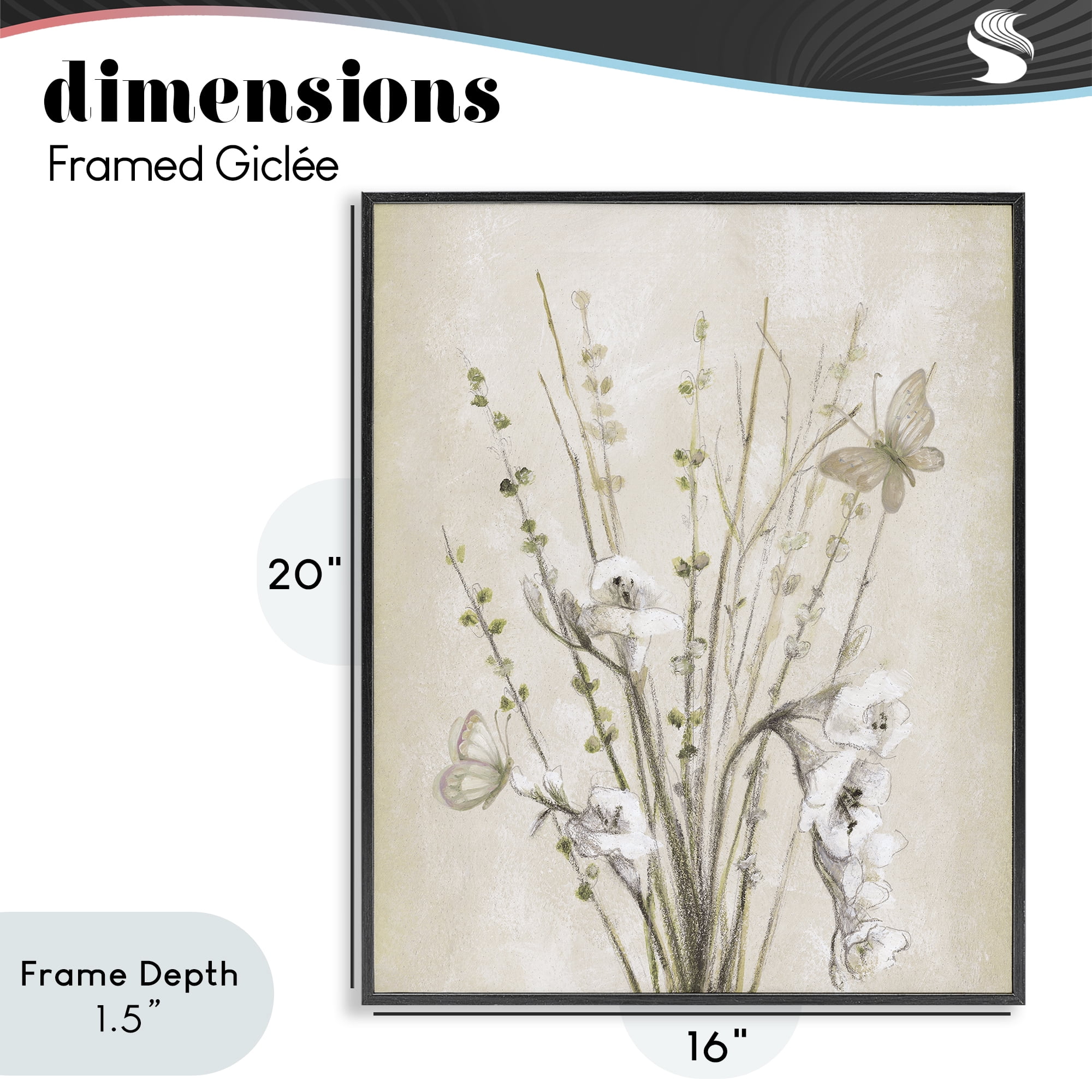 Stupell Industries Fresia & Date Branch Black Framed Giclee Art, design by Lanie Loreth