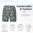 thumbnail image 5 of Balery Hedgehogs and Flowers Mens Swim Trunks Swim Shorts for Men Quick Dry Inseam Beach Shorts with Compression Liner Pocket-X-Large, 5 of 9