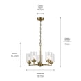 thumbnail image 3 of 44030NBR Kichler Lighting Winslow - 5 light Small Chandelier - 16 inches tall by 19.75 inches wide-Natural Brass Finish    -Traditional Installation, 3 of 7
