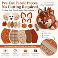 thumbnail image 6 of DIY Animal Pumpkin Sewing Kit, Cute Woodland Friends Fabric Craft Set, Pre-Cut Patchwork Sewing Project, Handmade Autumn Harvest Decoration For Home Display, 6 of 7