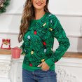 thumbnail image 5 of DailyTrove Women's Christmas Tree Print Sweater, Long Sleeve, Winter Holiday & Gathering Wear, Warm Cotton Blend, Plus Size Friendly, 5 of 6