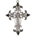 thumbnail image 2 of Cousindiy Jewelry Basics Metal Accent 1/Pkg-Silver & Clear Cross, 2 of 2