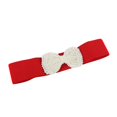 thumbnail image 3 of Pearl Imitation Elastic Waistband Bow Belt Casual Women Accessory, Red, 3 of 3