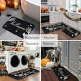 thumbnail image 5 of Spooky Skeleton Spider Bone Black Halloween Kitchen Rugs Set of 2 Non Skid Kitchen Floor Rug and Mat Kitchen Rug Area Mat Carpets for Seasonal Floor Decor 17"x47"+17"x30", 5 of 6