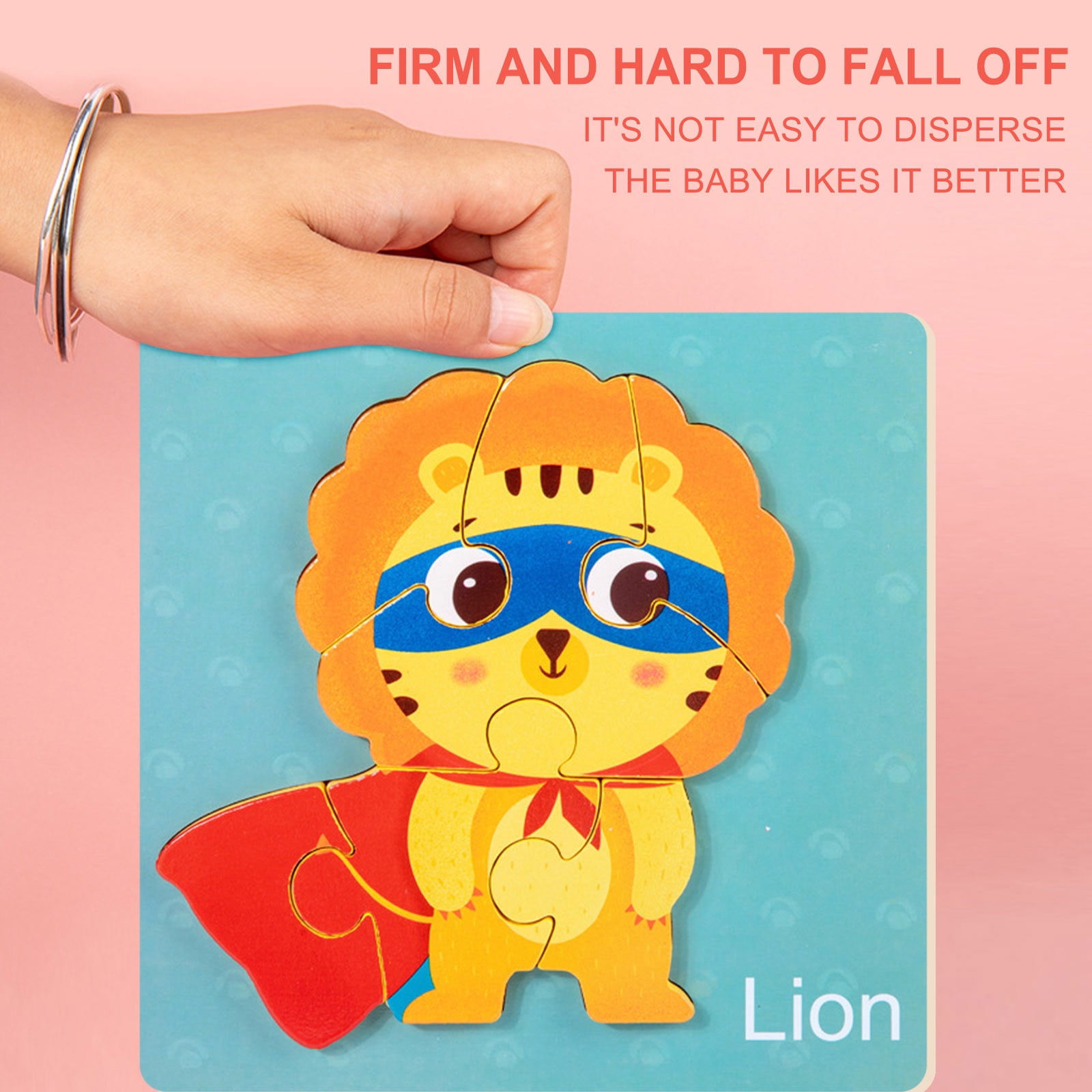 Tuscom Wooden Puzzles Animal Toddlers Kids, 1 xWooden Puzzle Toy