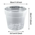 thumbnail image 3 of 5 Pack 11.8 Inch Clear Nursery Pots, Transparent Pots with Drainage Holes, Starting Containers for Succulents Orchids Indoor Outdoor Gardening, 3 of 8