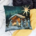 thumbnail image 2 of BANET  Merry Christmas Theme Decorative Pillow Covers, s Family Oriental Gradient Christmas Star Double Sided Throw Pillow Covers Sofa Cushion Cover Lumbar Pillowcase 22x22in, 2 of 5