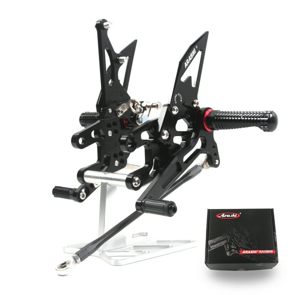 Arashi(Version 2.0) Adjustable Rearsets for KAWASAKI NINJA ZX10R ZX1000 2004 2005 Motorcycle Accessories Racing Foot Pegs Footrests Rear Set ZX-10R Black