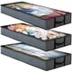 thumbnail image 1 of NeatNestly SmartCube Bolsas de almacenamiento debajo de la cama – Paquete de 3 contenedores grandes grises de 39 x 18 x 6 pulgadas con asas reforzadas, organizador de almacenamiento plegable debajo de, 1 of 5