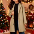 thumbnail image 5 of Girls Trench Coat Single Breasted Long Dress Coat Winter Windbreaker With Side Pockets, 5 of 6